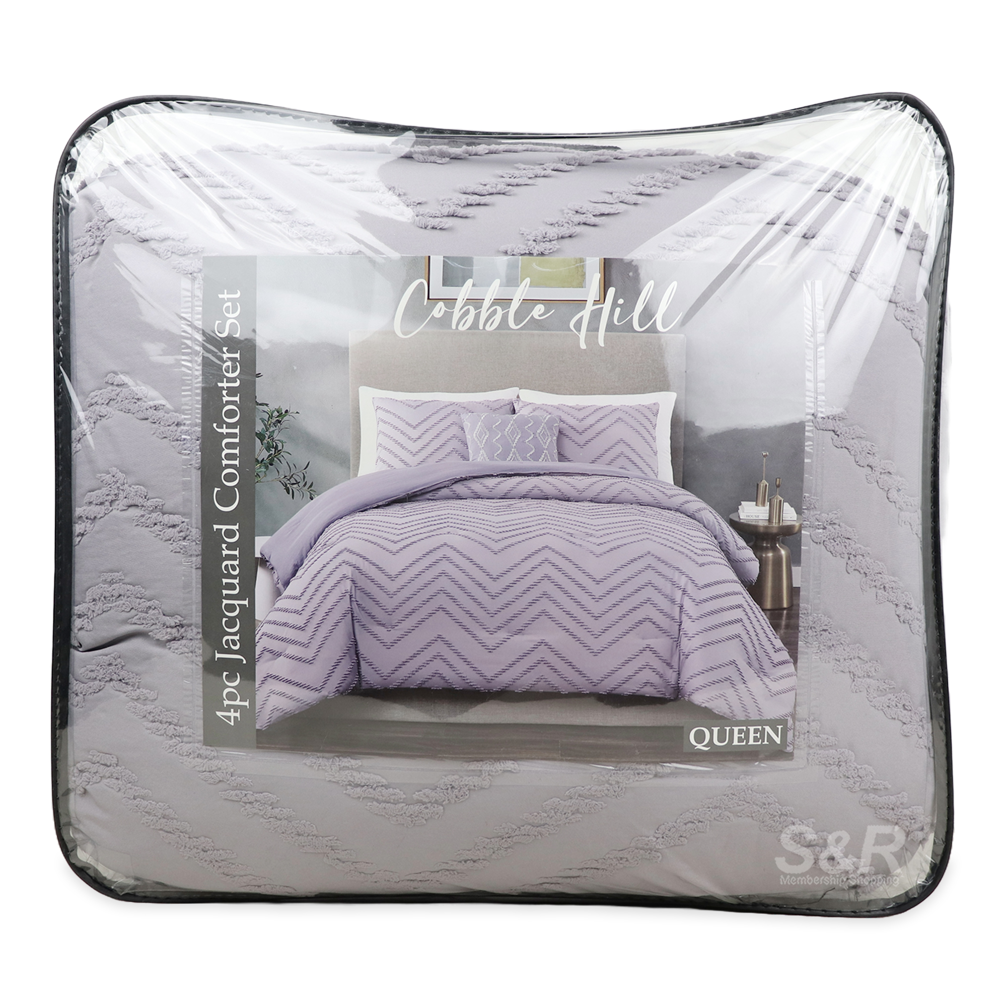 Cobble Hill Jacquard Comforter Set 4pc Queen Cobble Hill Jacquard Comforter Set 4pc Queen
